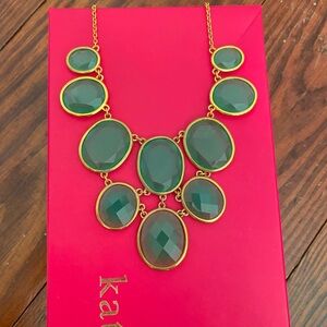 Kate Spade Green and Gold Statement Necklace